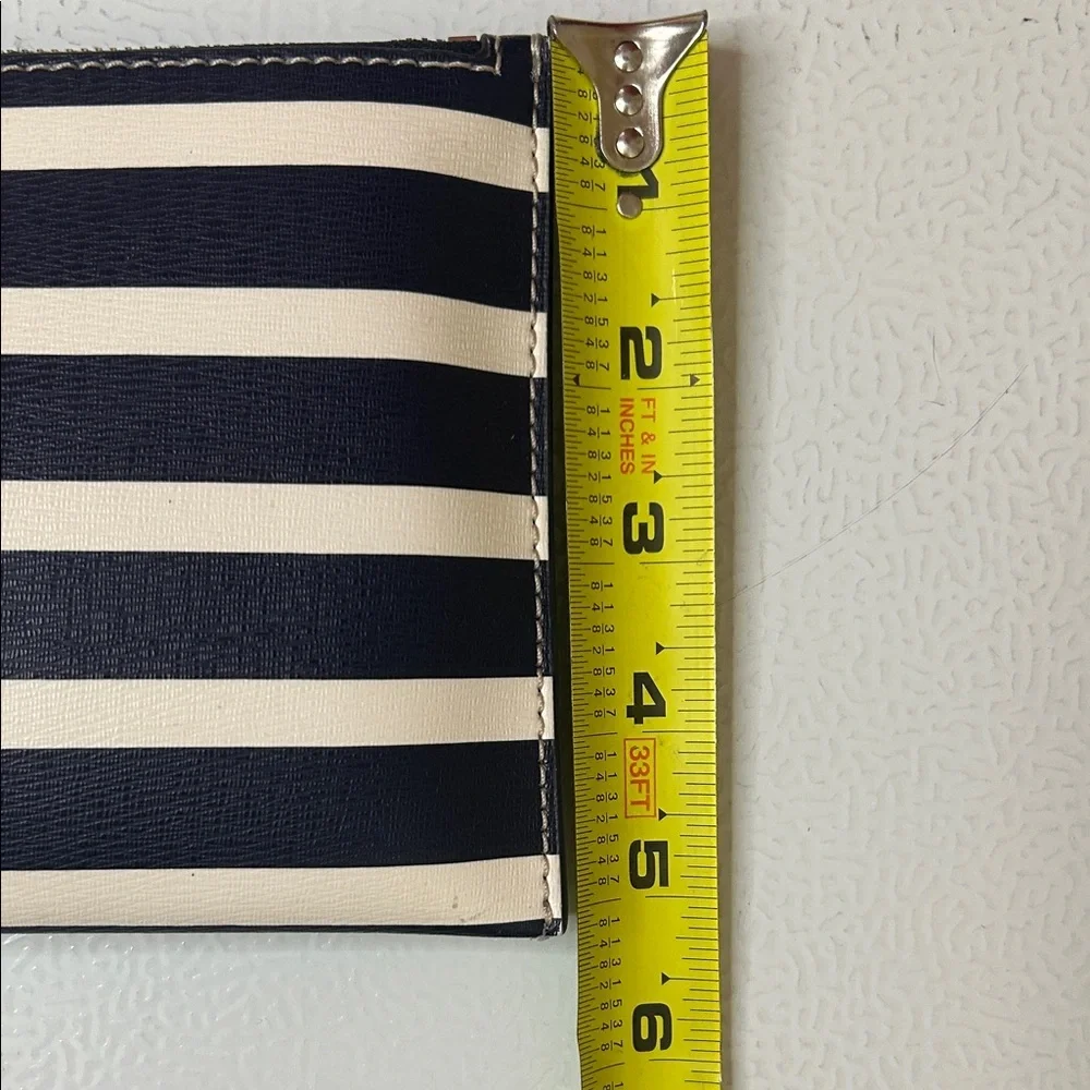 Kate Spade Navy and Cream Striped Wristlet
